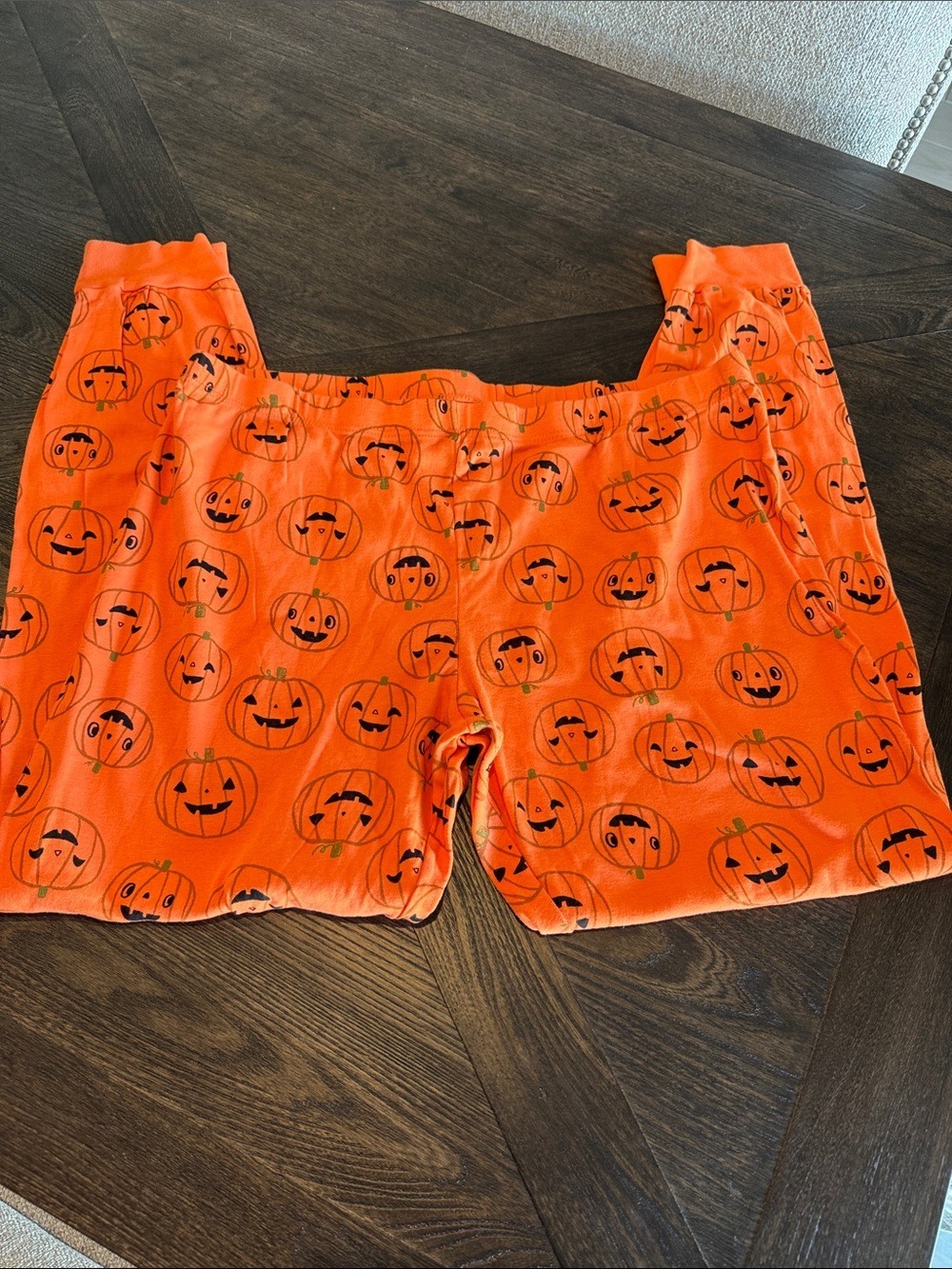 Carter's Orange Pumpkin Print Long Sleeve Pajama Set - Picture 5 of 6